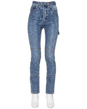 MSGM High-Waisted Skinny Fit Jeans - Blue