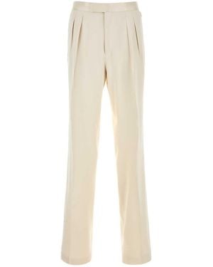 Tom Ford Ivory Satin Pant - Natural