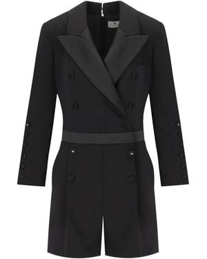 Elisabetta Franchi Double-Breasted Jumpsuit - Black