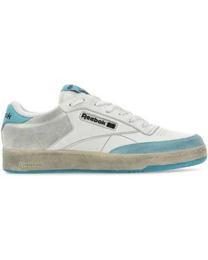 Reebok Zweifarbige leder- und wildleder club c sneaker - Mehrfarbig