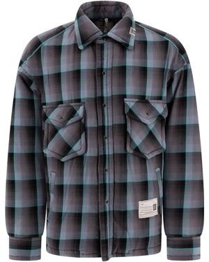 Maison Mihara Yasuhiro Padded Check Overhirt - Zwart