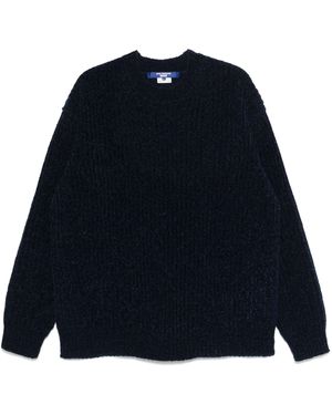 Junya Watanabe Texturierter Strickpullover - Blau