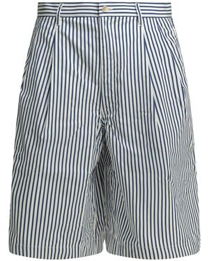 Comme des Garçons Shirt Formal Striped Shorts - Blue