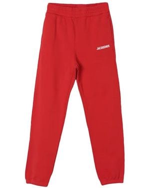 Jacquemus Le Jogging Organic-Cotton Track Pants - Red
