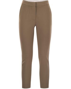 Max Mara Pegno Viscose Jersey Trousers - Natural
