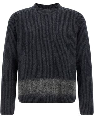 DSquared² Kardierte Wolle Einsatzpullover - Blau