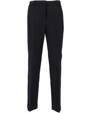 Peserico Tailored Mid-Rise Straight-Leg Formal Trousers - Blue