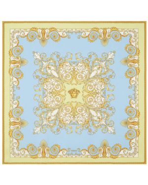 Versace Seidenfoulard im Barocco-Print - Mettallic