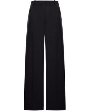 TOTEME Wool Blend Fluid Trousers - Blue
