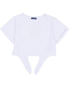 Ermanno Scervino T Shirt Con Nodo Jersey D - White