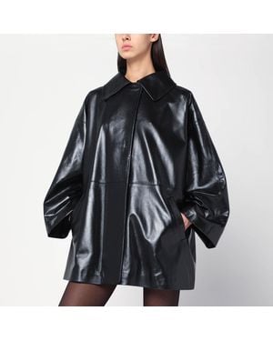 Cassell Oversized Leather Jacket - Black