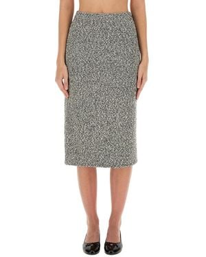 Tory Burch Tweed Skirt - Gray