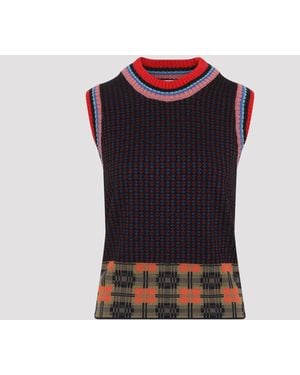 Dries Van Noten Bordeaux Temi Knit Gilet - Black