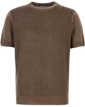 Canali Knit T-Shirt - Brown