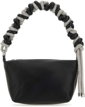 Kara Nappa Leather Handbag - Black