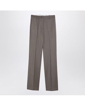 Golden Goose Light Wool Pants With Darts - Grey