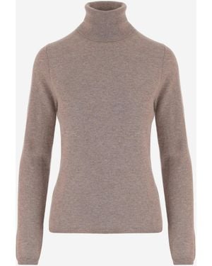 Allude Cashmere Turtleneck Jumper - Grey