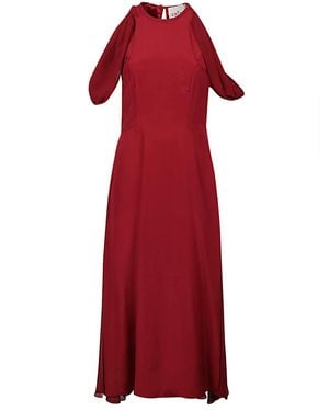 CRI.DA Silk Midi Kleid - Rot
