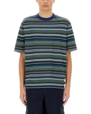 Paul Smith Striped T Shirt - Blue