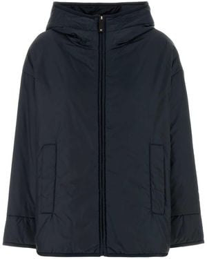 MM THE CUBE Cleo Padded Jacket With Silk Blend Padding - Blue