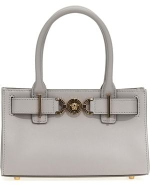 Versace 'Medusa' 95 'Pequeña bolsa de compras - Gris