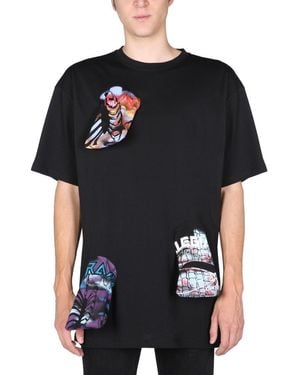 Raf Simons T-Shirt With Printed Details - Black