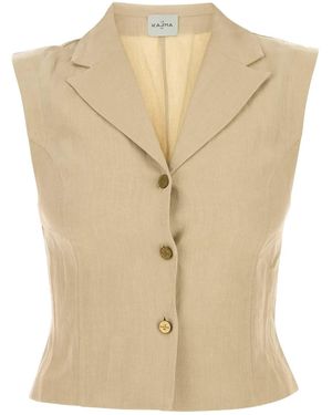 LeKasha Linen Sawadah Vest - Natural