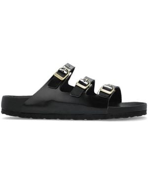 Birkenstock Florida Ledersandalen - Schwarz