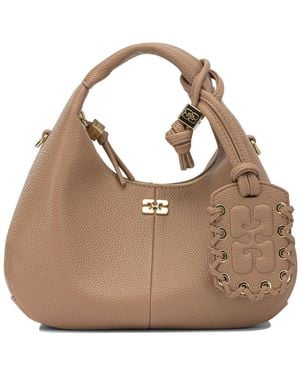 Ganni Bolso de mano pequeño "Hobo" - Neutro