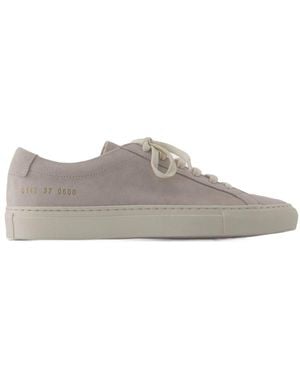 Common Projects Kontrast Achilles Turnschuhe gemeinsame Projekte Leder Beige - Grau