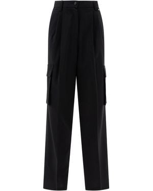 Herno Wool Blend Cargo Pants - Black