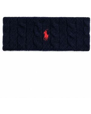 Ralph Lauren Wool Blend Wool Cshmr Cbl Hdbnd - Blau