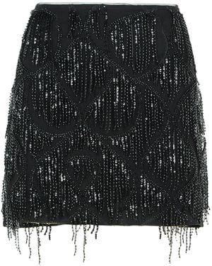 ROTATE BIRGER CHRISTENSEN 'Tula' Polyester Miniskirt - Black