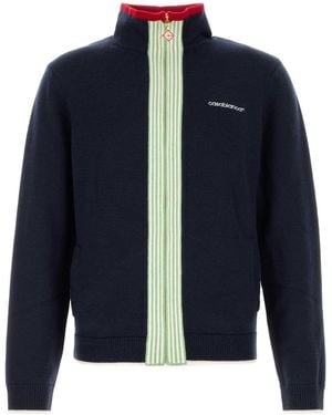 CASABLANCA Logo Cardigan - Blue
