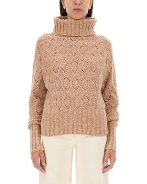 Kiton Regular Fit Turtleneck T-Shirt - Natural