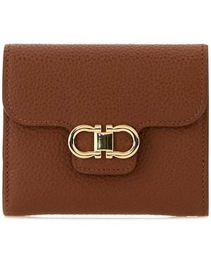 Ferragamo Salvatore Caramel Leather Wallet - Brown