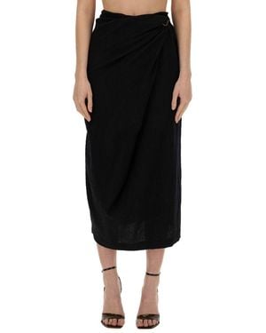 Alysi Skirt With Hook - Black