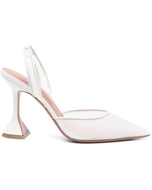 AMINA MUADDI Holli Slingback Court Shoes - White