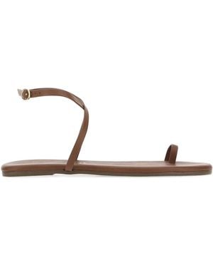TKEES Chocolate Leather Phoebe Sandals - Multicolour