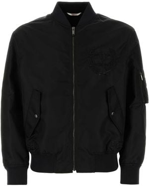 Valentino Garavani Nylon Bomber Jacket - Black