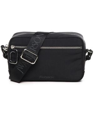 JW Anderson JW Anderson Jwa Black Leather and Tissu Sac en tissu - Noir