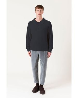 AUTORE Maglia Polo Burton in Lana E C BRO - Blau