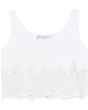 Ermanno Scervino Knitted Tank Top - White