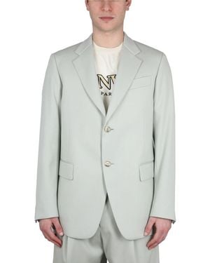 Lanvin Boxy Jacket With Notched Lapels - Grey