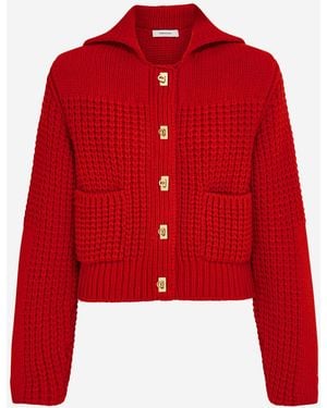 Ferragamo Cárdigan De Lana Y Cashmere - Rojo