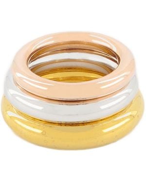 Charlotte Chesnais Brahma 3 Rings Set Ring /18 K Plated - Metallic