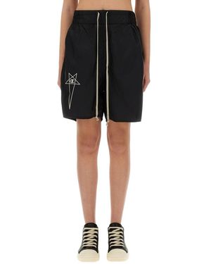 Champion x Rick Owens Shorts With Logo - Black