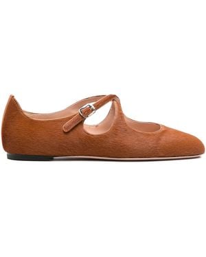 Bally Ballerina's Met Gespsluiting - Bruin