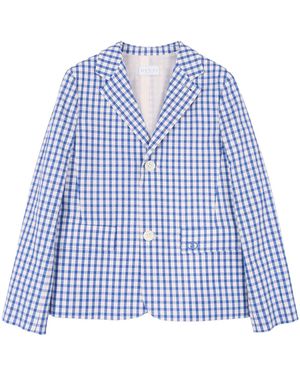 Gucci J Sb Jacke Big Cotton Vichy A - Blau
