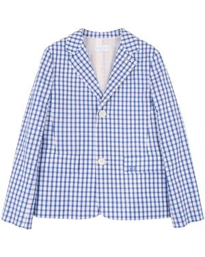 Gucci J Sb Jacket Big Cotton Vichy A - Blue